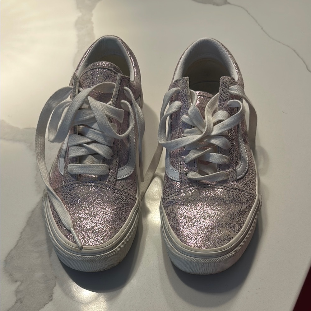 Pink Shimmery Vans